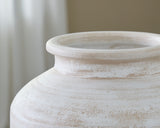 Meadie Distressed White Vase