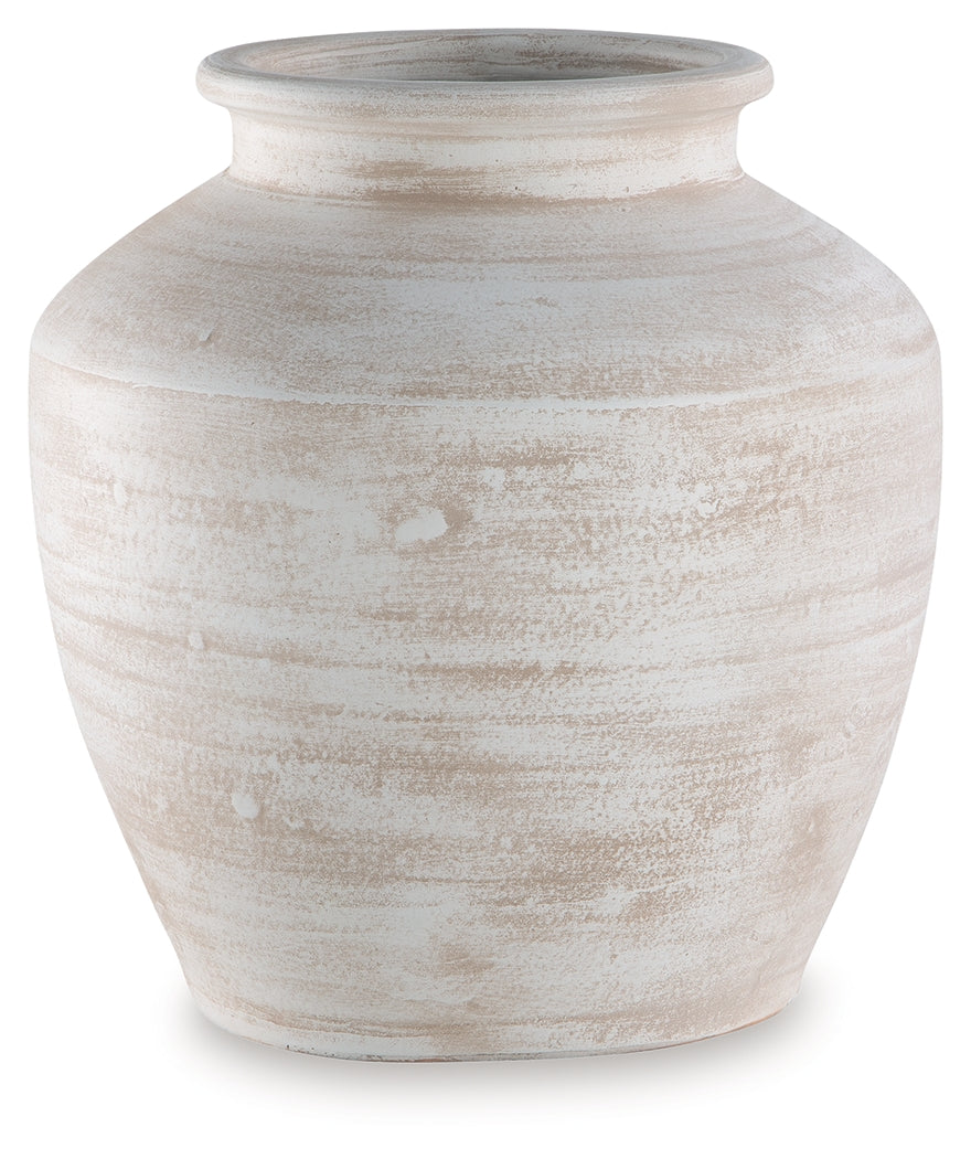 Meadie Distressed White Vase