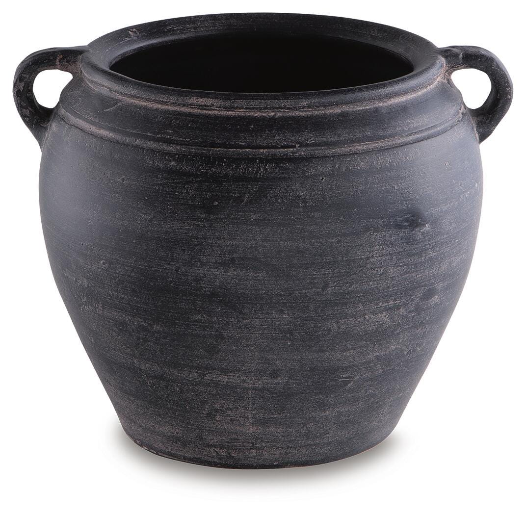 Meadie Distressed Black Vase view 2