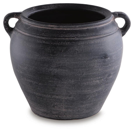 Meadie Distressed Black Vase view 2
