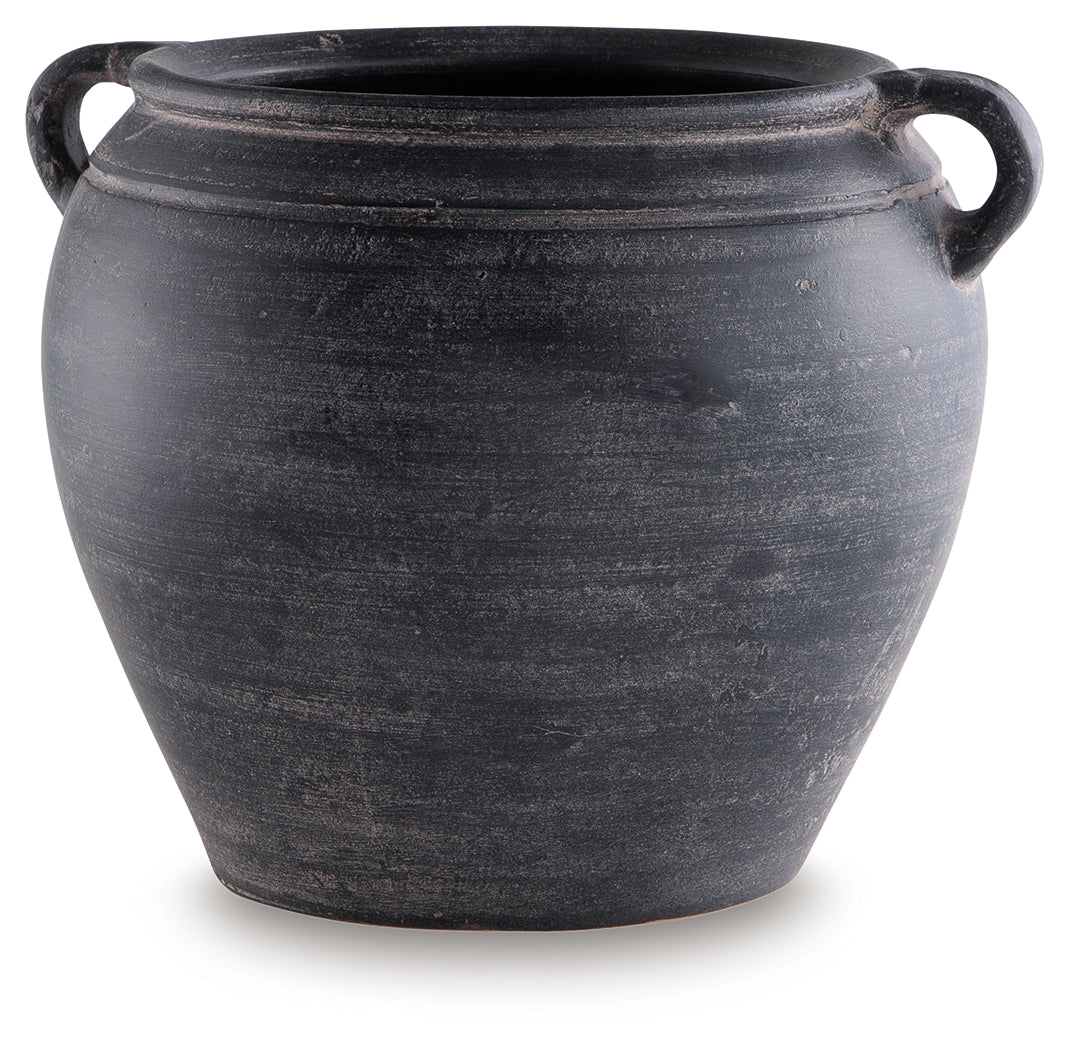 Meadie Distressed Black Vase