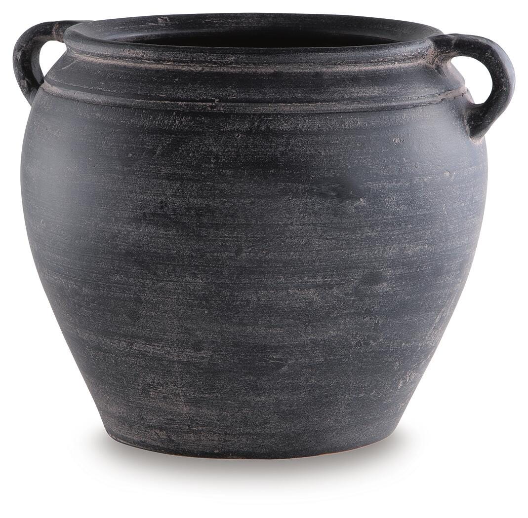 Meadie Distressed Black Vase view 3