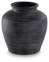 Meadie Distressed Black Vase