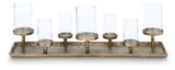 Wallmond Antique Brass Finish Candle Holder