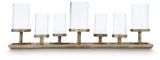 Wallmond Antique Brass Finish Candle Holder