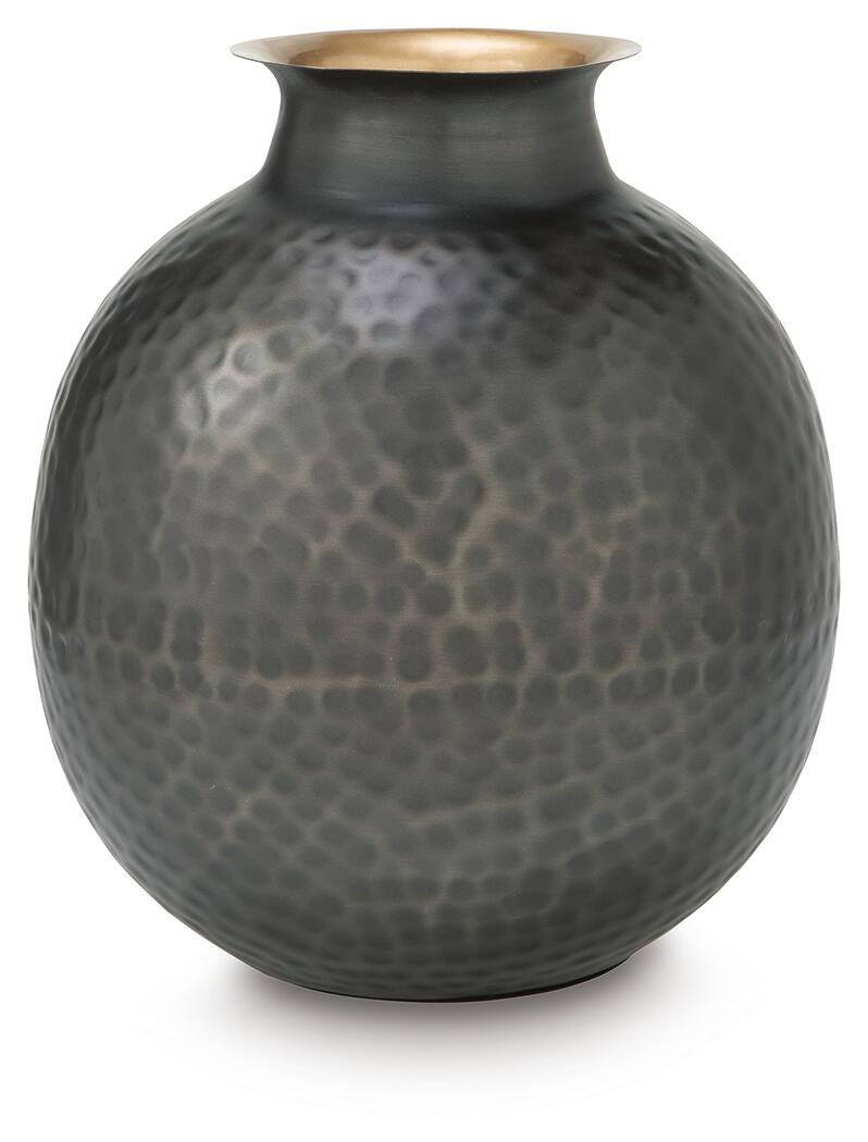 Woody Pewter/Gold Finish Vase view 2