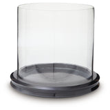 Saskia Clear/Black Candle Holder