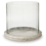 Saskia Clear/Beige Candle Holder