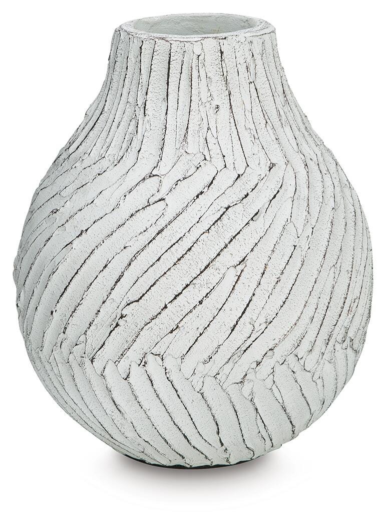 Shelvie Distressed White Vase