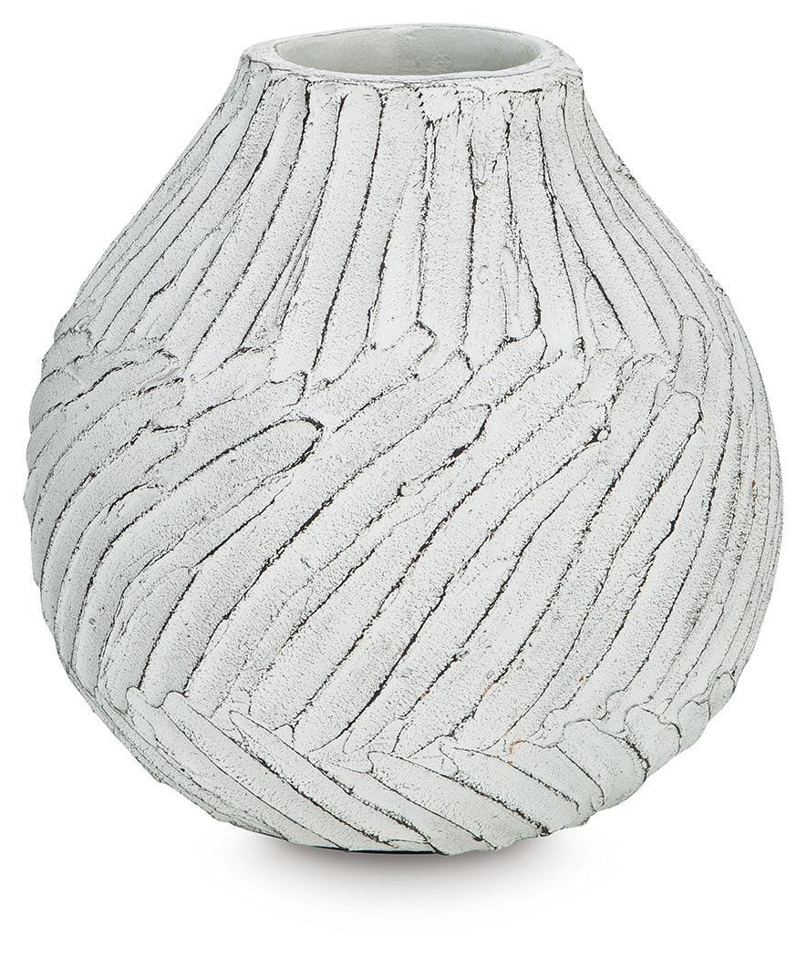Shelvie Distressed White Vase
