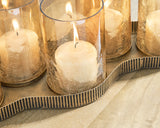 Evereton Antique Gold Finish Candle Holder