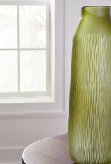 Scottyard Olive Green Glass Vase