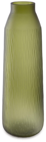 Scottyard Olive Green Glass Vase