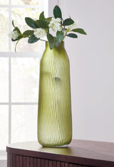Scottyard Olive Green Glass Vase