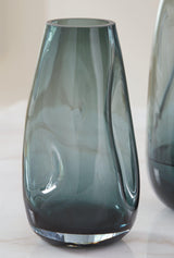 Beamund Teal Blue Glass Vase Set of 2
