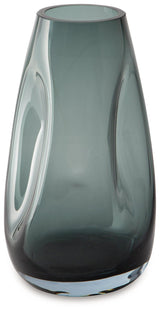 Beamund Teal Blue Glass Vase Set of 2