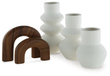 Carterworth White/Brown Accessory Set (Set of 5)