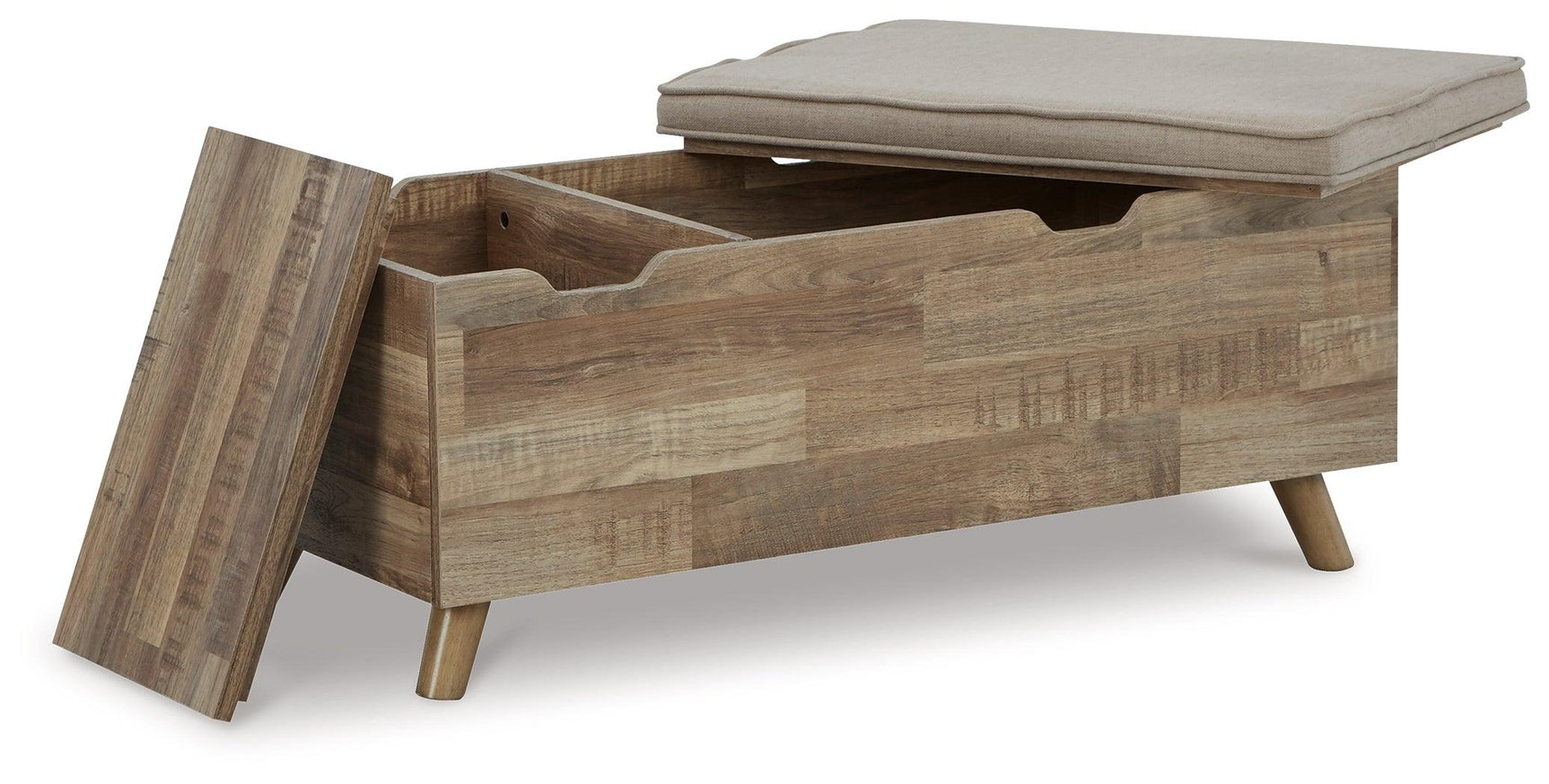 Gerdanet Beige/brown Storage Bench - Ella Furniture