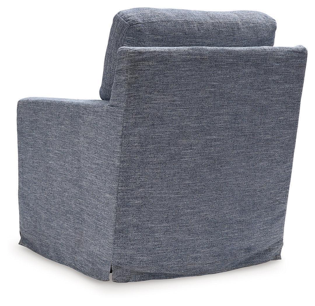 Nenana Denim Swivel Glider Accent Chair by Ashley