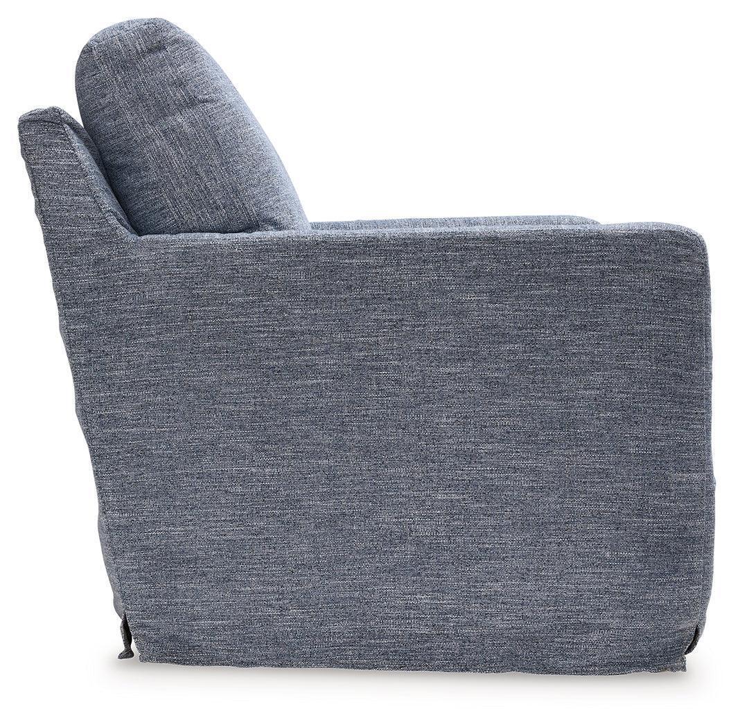 Nenana Denim Swivel Glider Accent Chair by Ashley