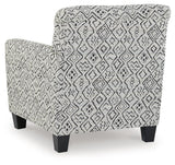 Hayesdale Black and Cream Patterned Accent Chair