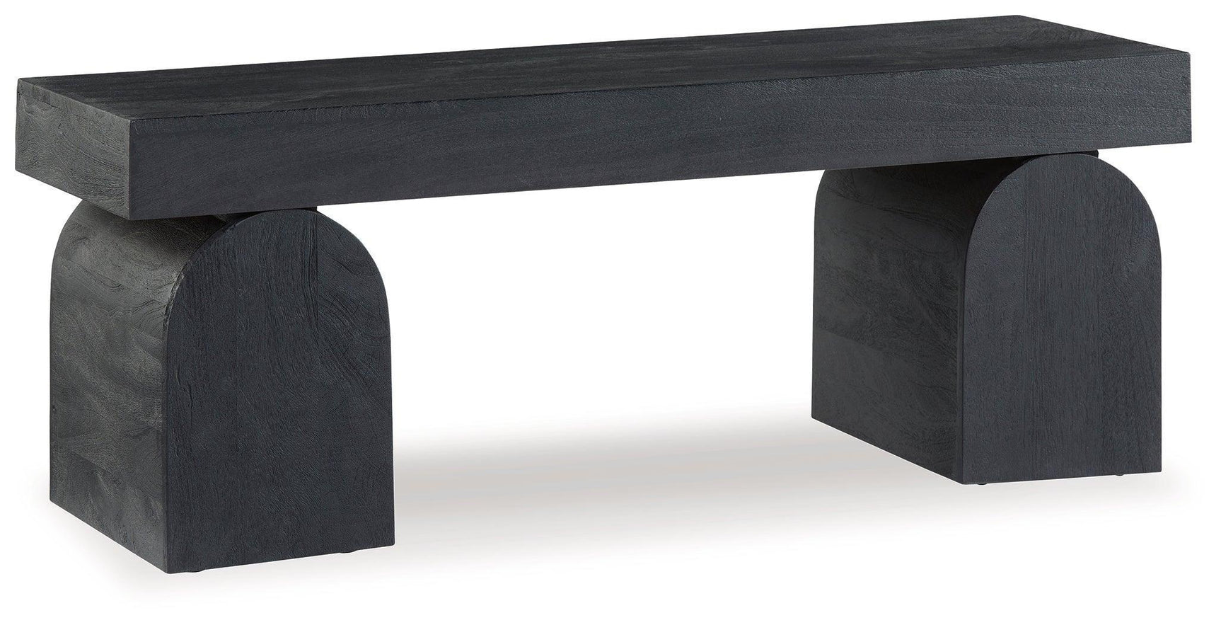 Holgrove Matte Black Wood Accent Bench