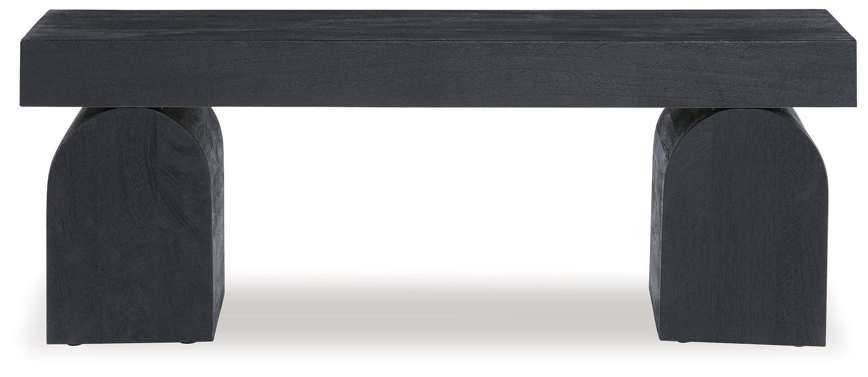 Holgrove Matte Black Wood Accent Bench
