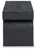 Holgrove Matte Black Wood Accent Bench