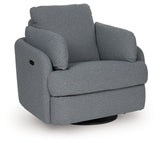 Alainmont Next-Gen Nuvella Salt and Pepper Next-Gen Nuvella™ Swivel Power Recliner
