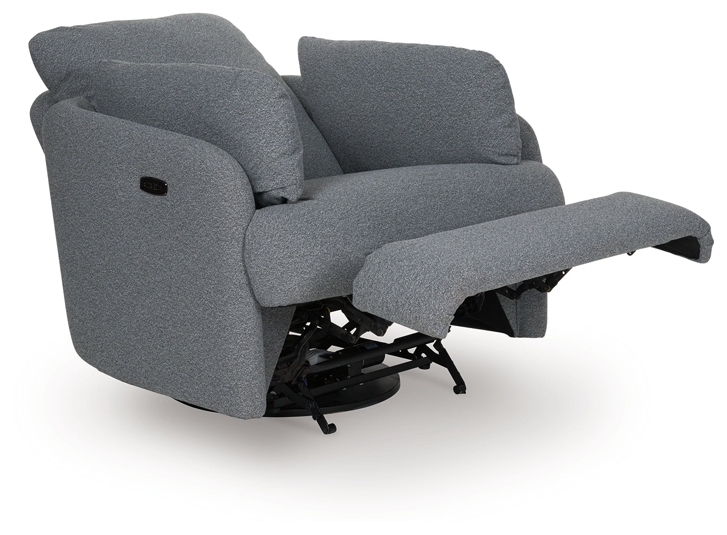 Alainmont Next-Gen Nuvella Salt and Pepper Next-Gen Nuvella™ Swivel Power Recliner
