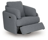 Alainmont Next-Gen Nuvella Salt and Pepper Next-Gen Nuvella™ Swivel Power Recliner