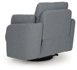 Alainmont Next-Gen Nuvella Salt and Pepper Next-Gen Nuvella™ Swivel Power Recliner