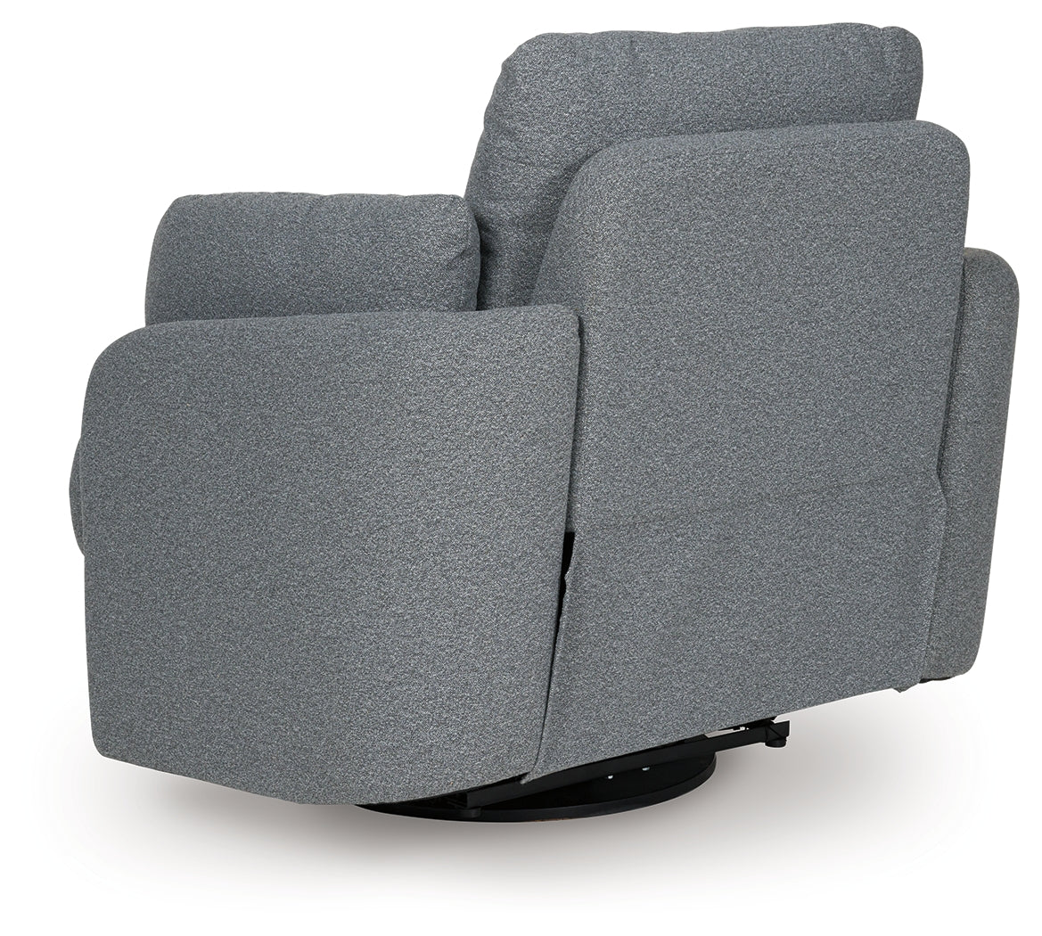 Alainmont Next-Gen Nuvella Salt and Pepper Next-Gen Nuvella™ Swivel Power Recliner