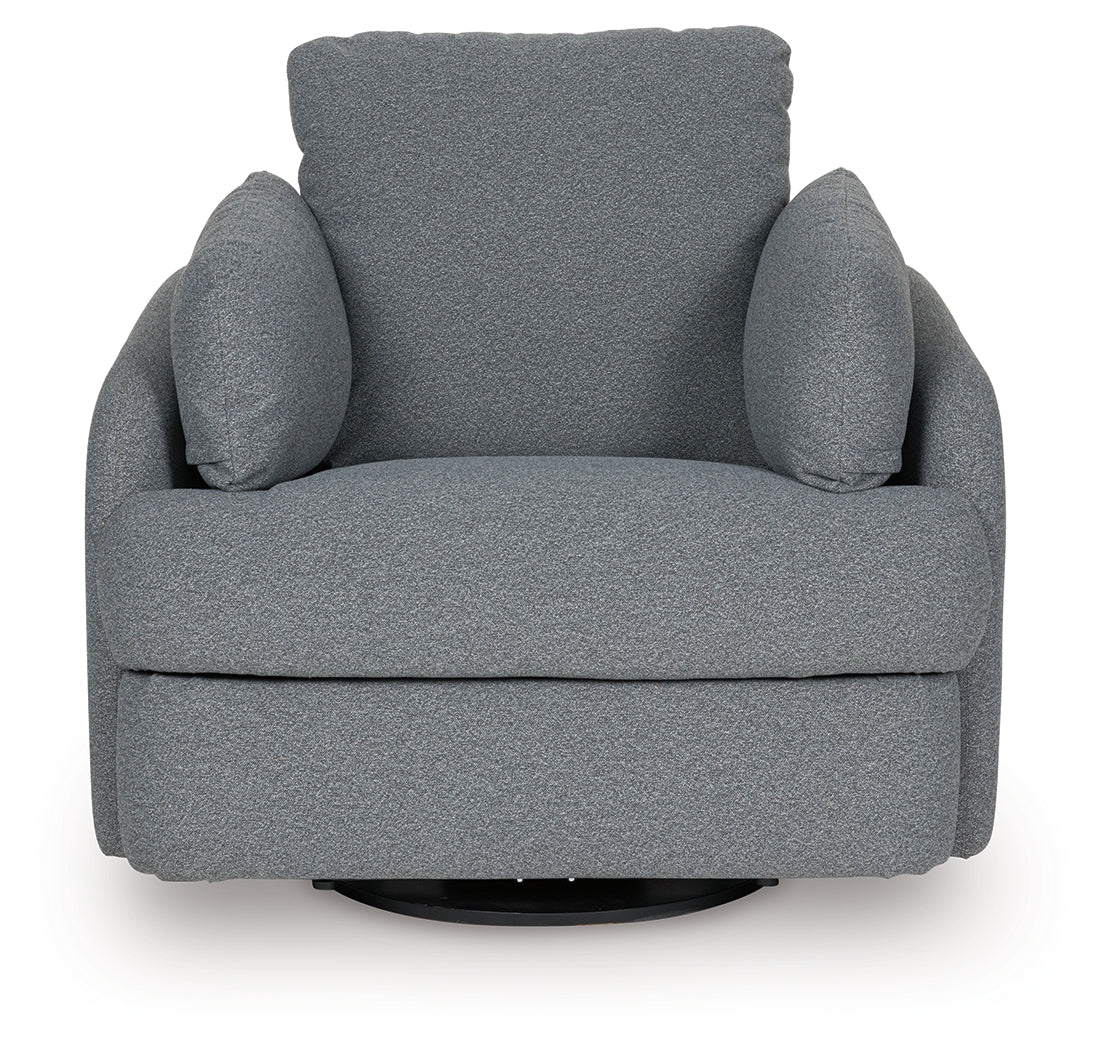 Alainmont Next-Gen Nuvella Salt and Pepper Next-Gen Nuvella™ Swivel Power Recliner
