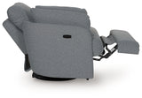 Alainmont Next-Gen Nuvella Salt and Pepper Next-Gen Nuvella™ Swivel Power Recliner