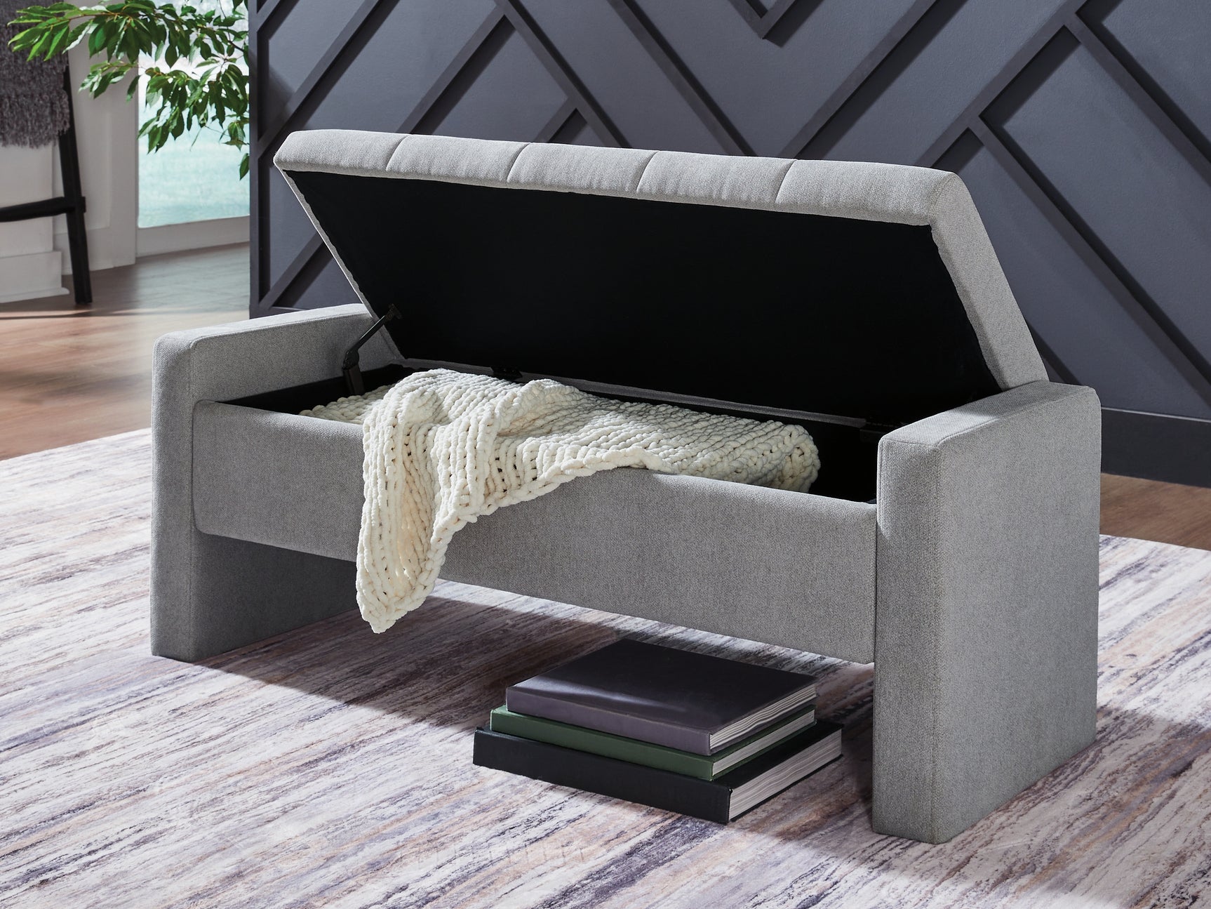 Akselman Gray Storage Bench