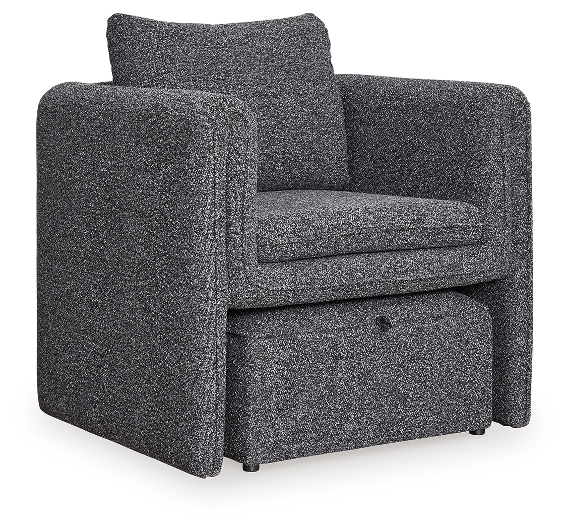 Vreni Charcoal/Black Accent Chair