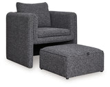Vreni Charcoal/Black Accent Chair