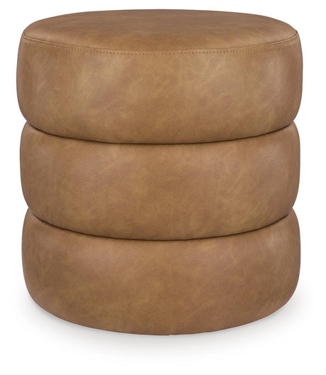 Ummi Caramel Swivel Accent Ottoman view 2