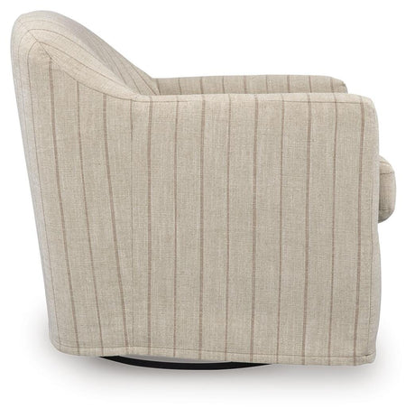 Valwick Cream/Brown Swivel Accent Chair view 4