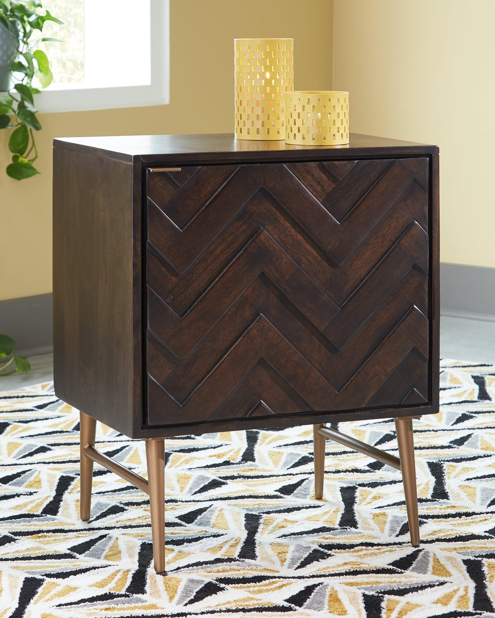 Dorvale Brown Accent Cabinet - Ella Furniture