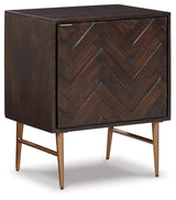 Dorvale Brown Accent Cabinet - Ella Furniture