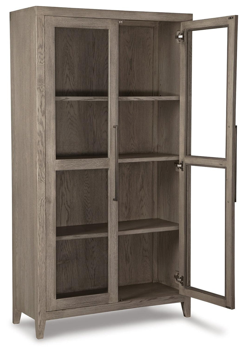 Dalenville Warm Gray Accent Cabinet - Ella Furniture