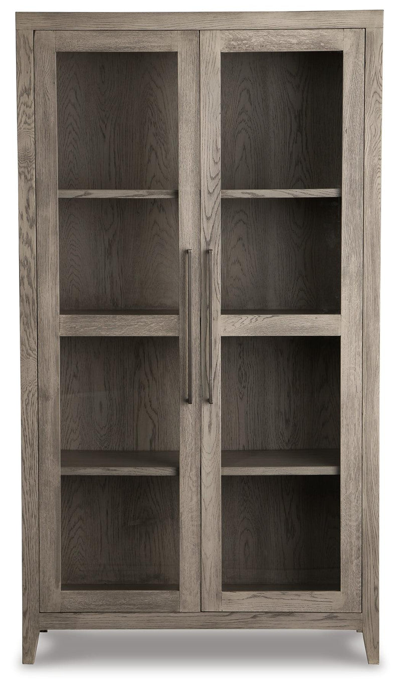 Dalenville Warm Gray Accent Cabinet - Ella Furniture