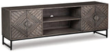 Treybrook Distressed Gray Accent Cabinet A4000512 - Ella Furniture