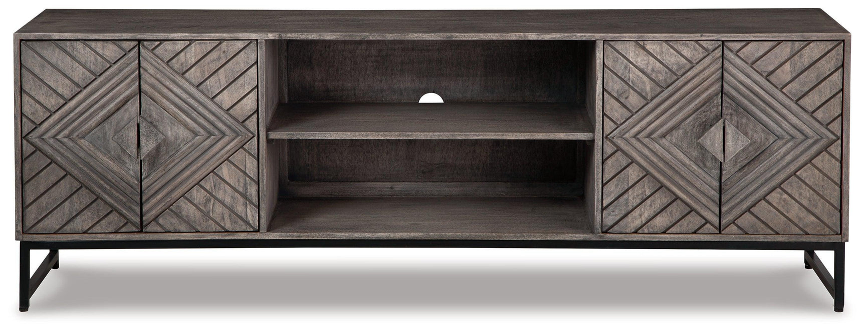 Treybrook Distressed Gray Accent Cabinet A4000512 - Ella Furniture
