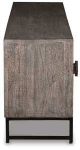 Treybrook Distressed Gray Accent Cabinet A4000512 - Ella Furniture