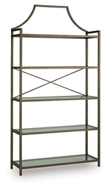 Bernonly Antique Bronze Finish 72" Bookcase