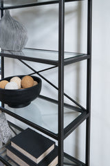 Dakerwell Antique Black 72" Bookcase