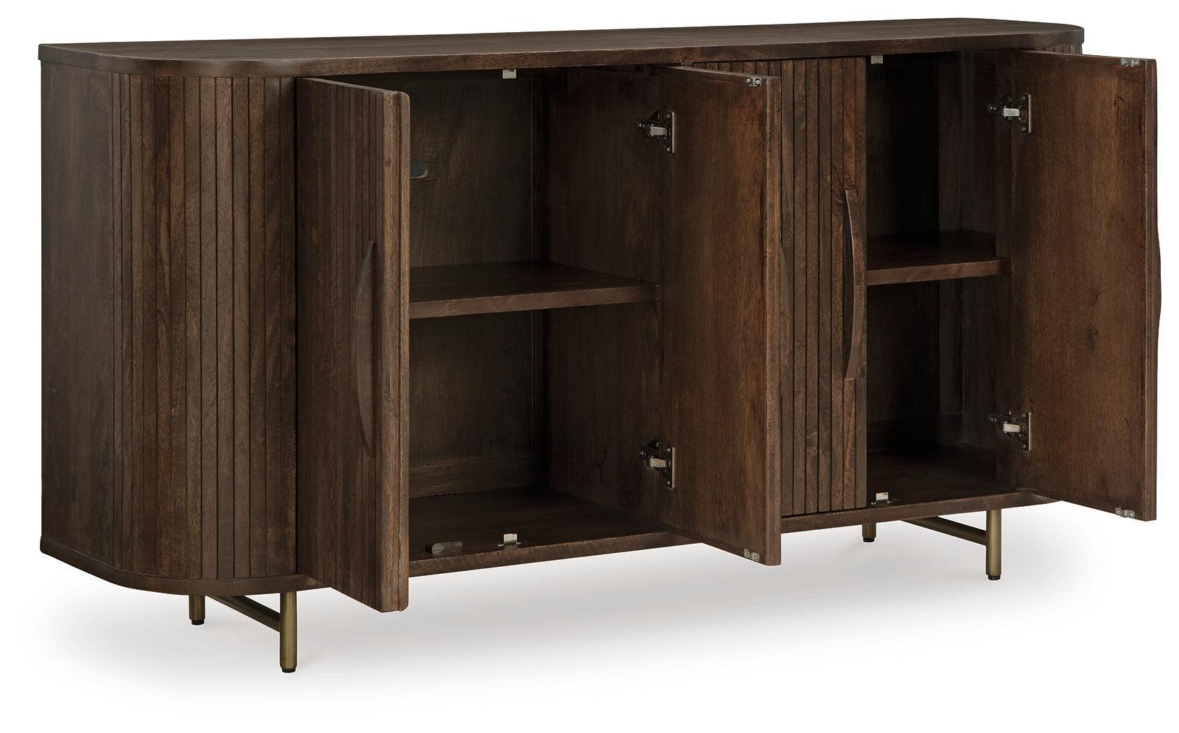Amickly Dark Brown Mango Wood Accent Cabinet